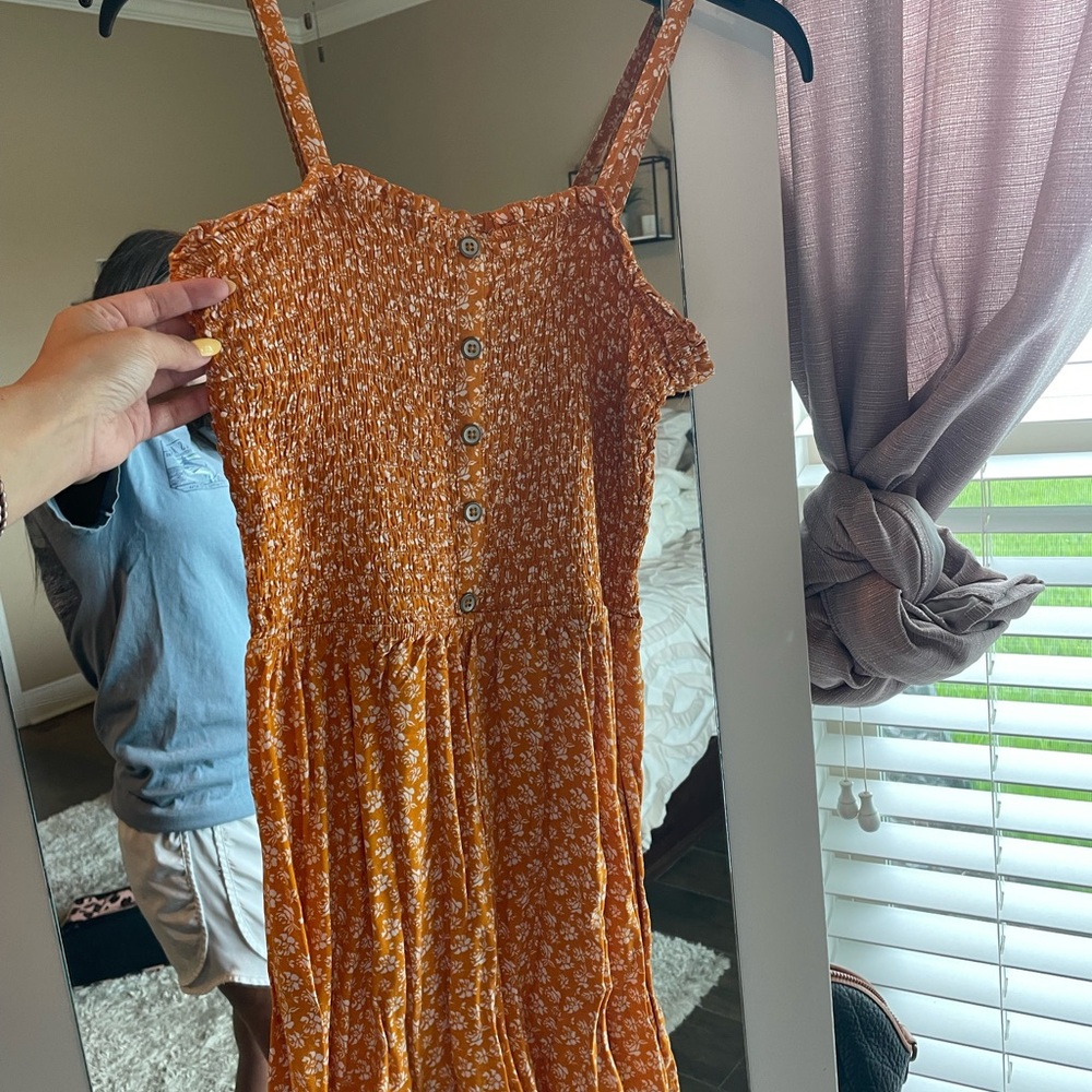 Orange Floral romper